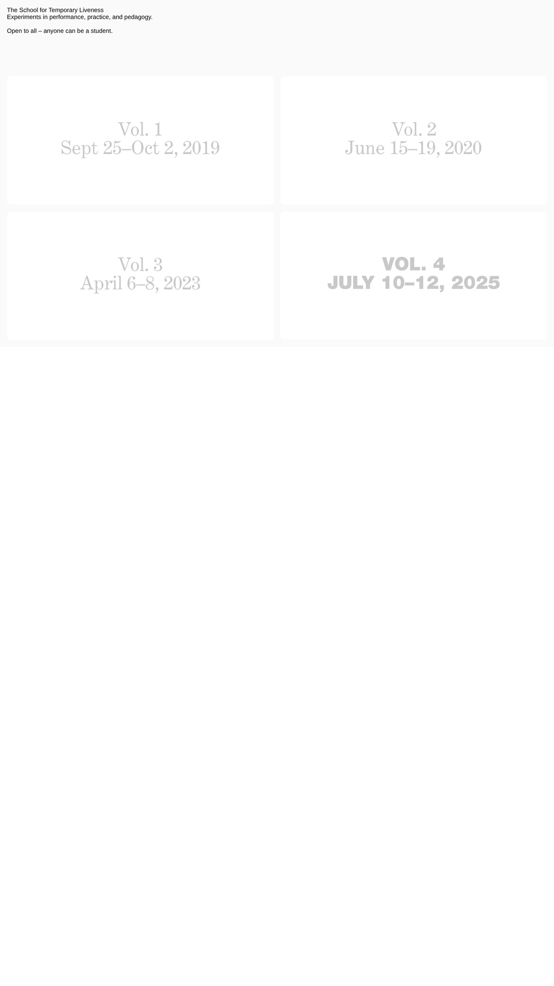Screenshot of The School for Temporary Liveness