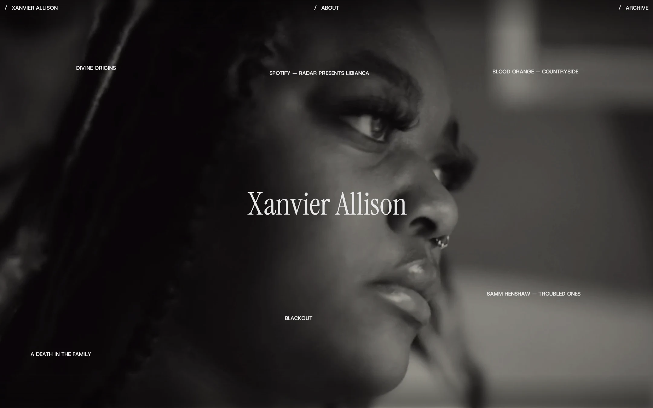 Full desktop screenshot of Xanvier Allison