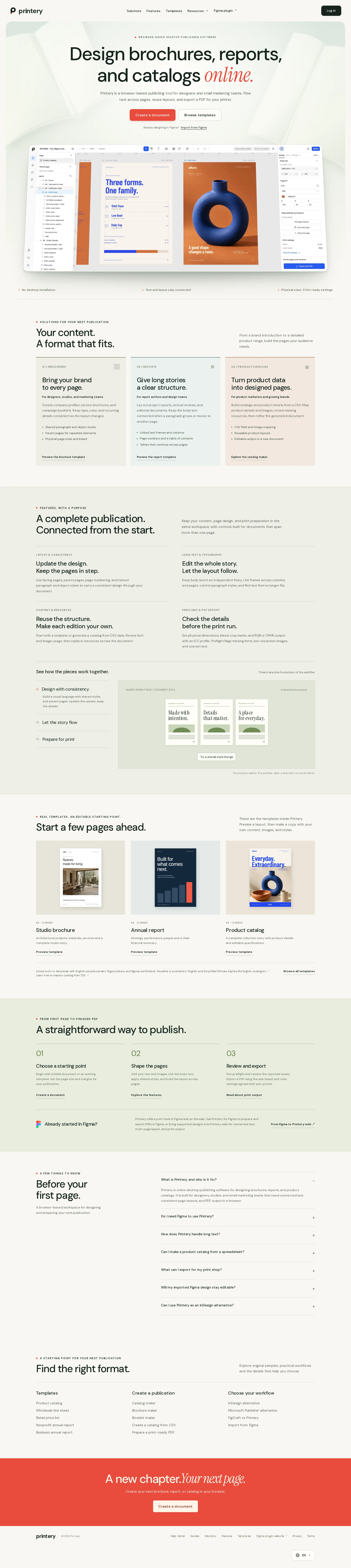 Full desktop screenshot of Printery