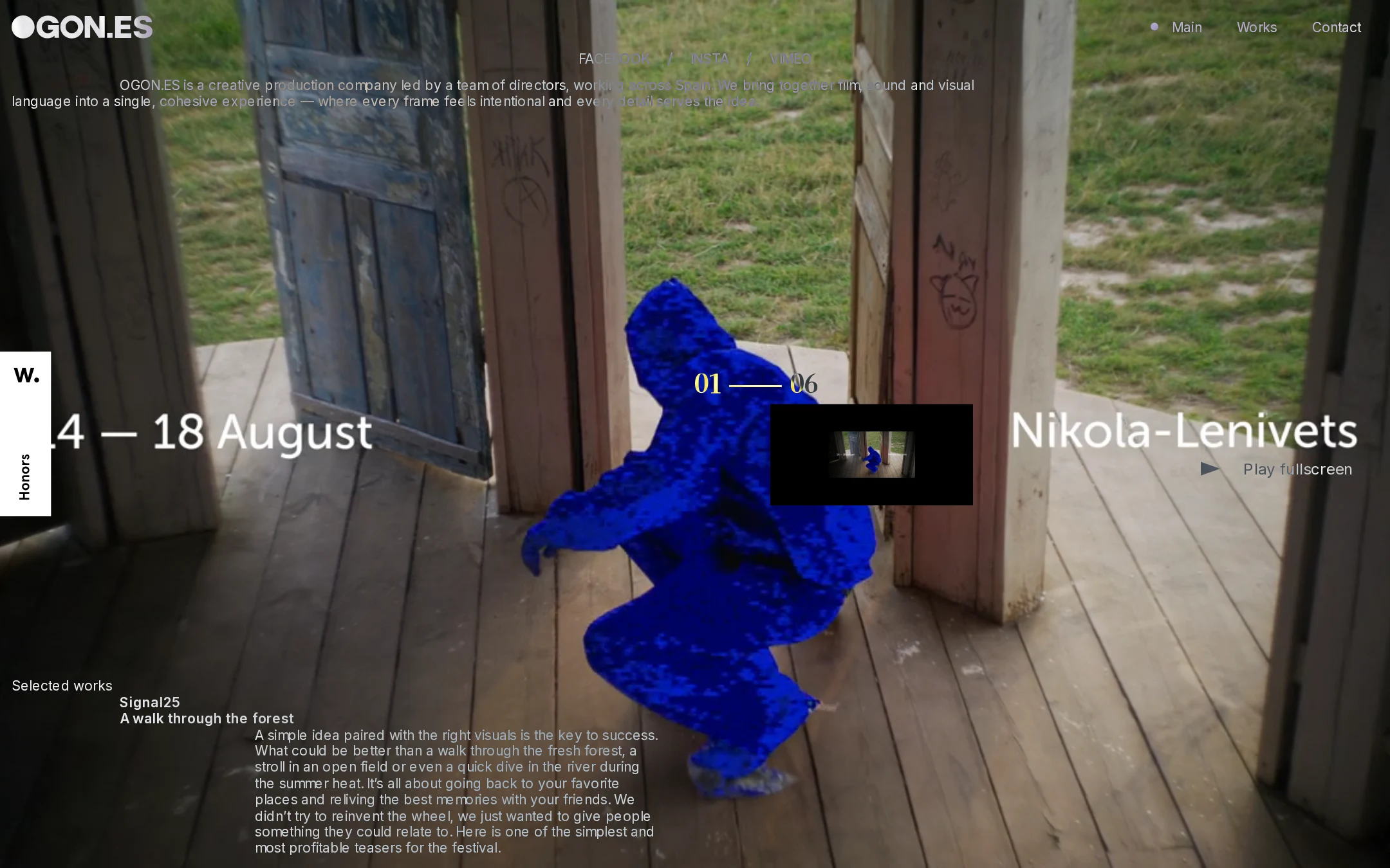 Full desktop screenshot of OGON.ES