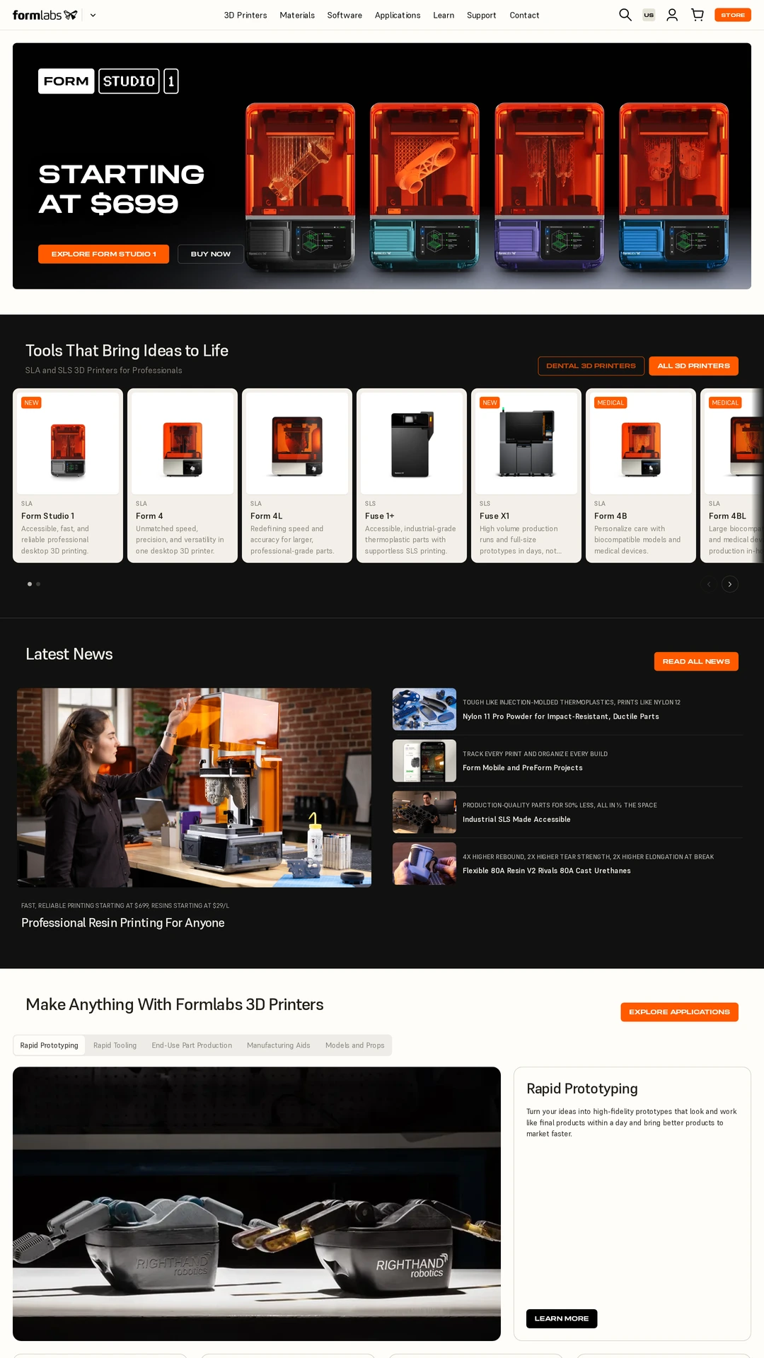 Screenshot of Formlabs