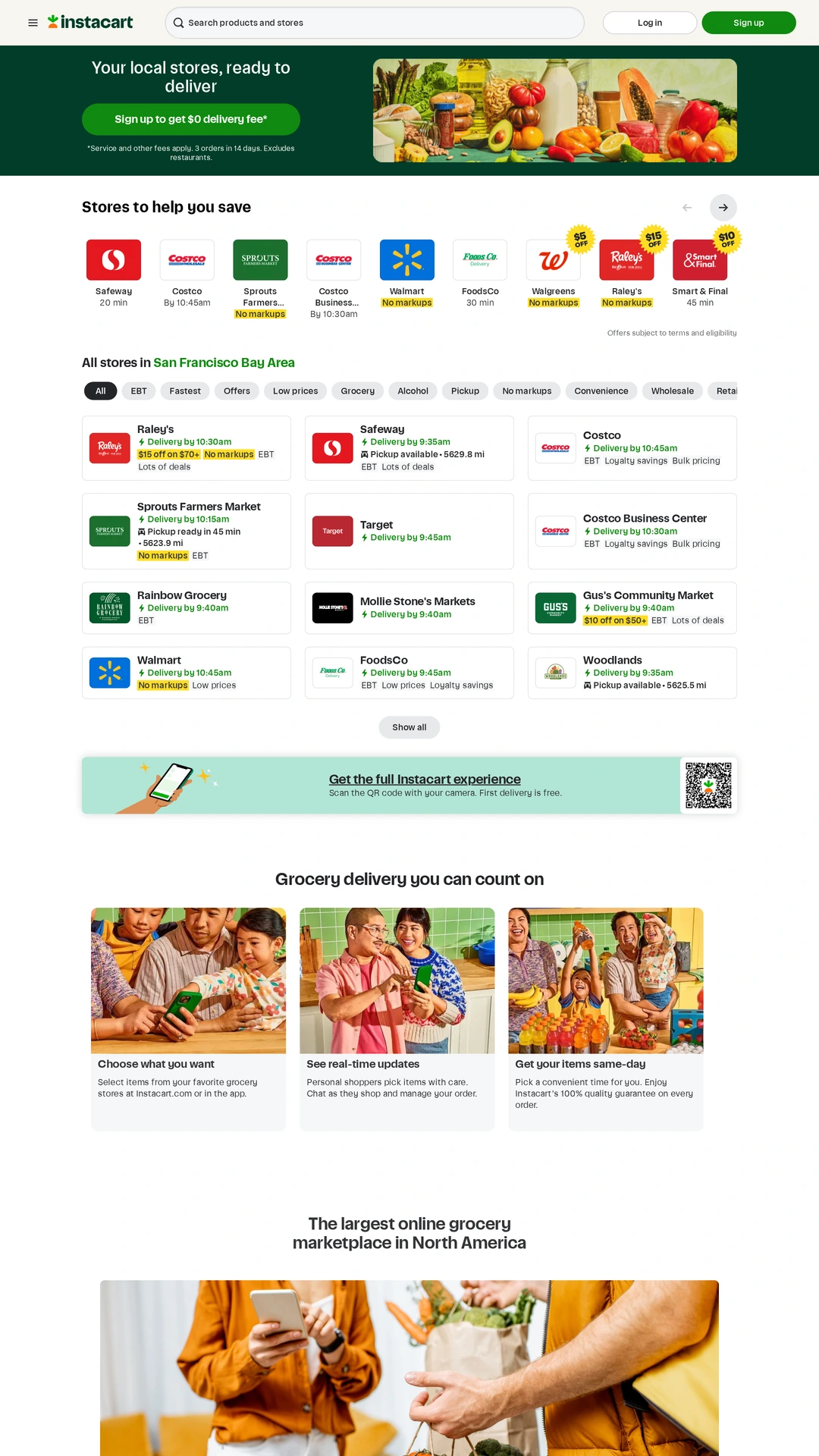 Screenshot of Instacart